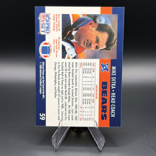 Mike Ditka (HOF) - 1990 Pro Set #59