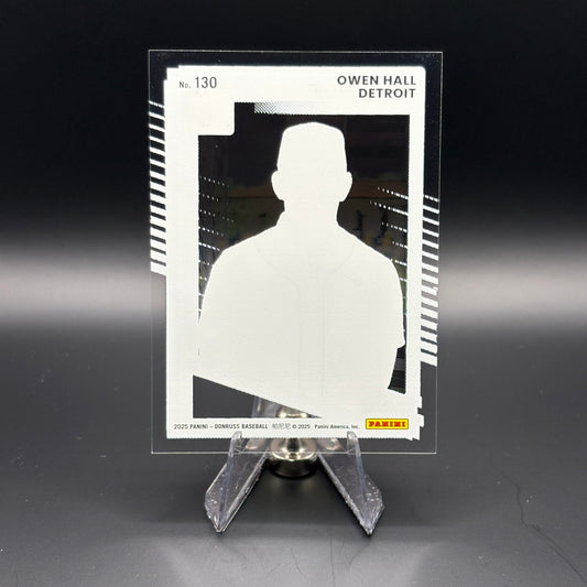 Owen Hall - 2025 Panini Donruss Clearly Rated Prospect #130