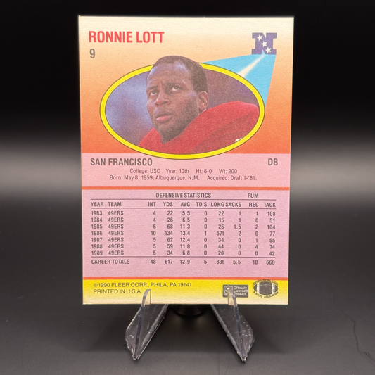 Ronnie Lott (HOF) - 1990 Fleer #9