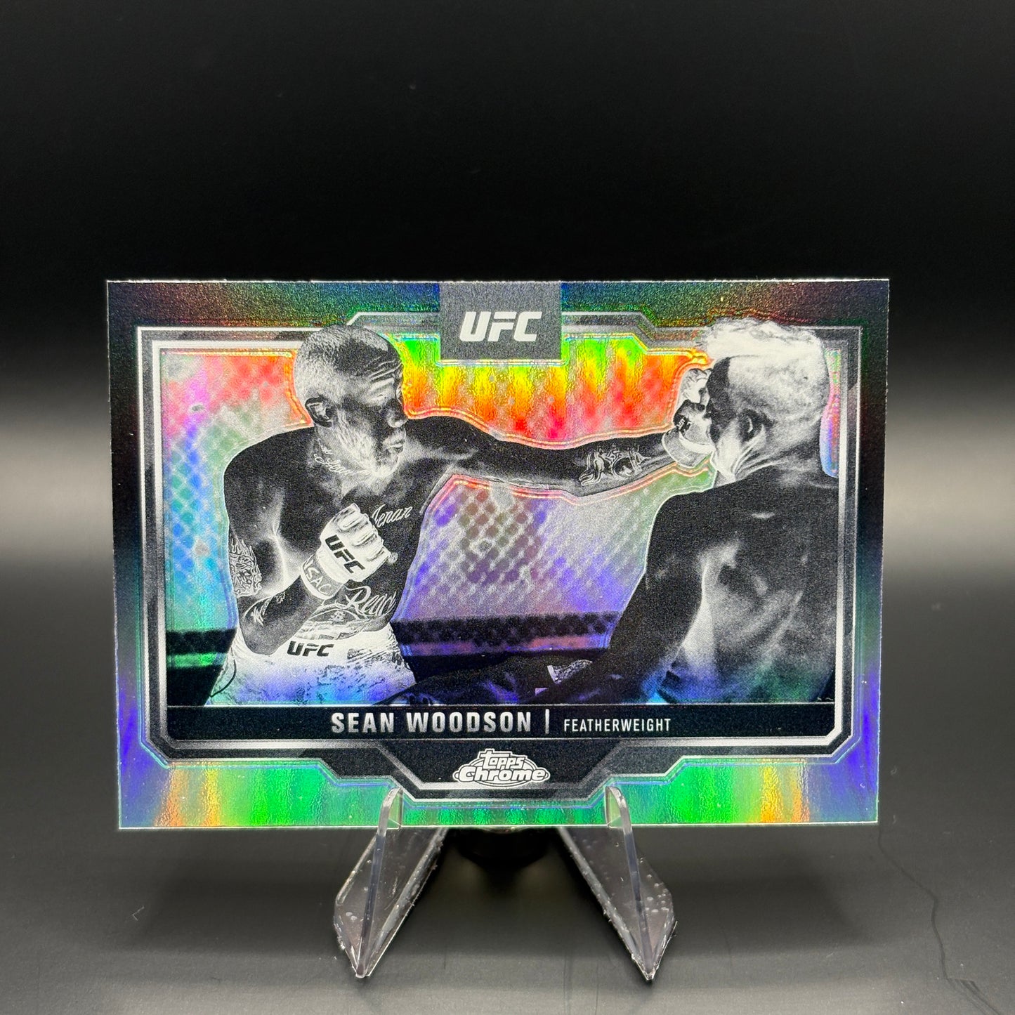 Sean Woodson (Negative Refractor) - 2025 Topps Midnight UFC #87