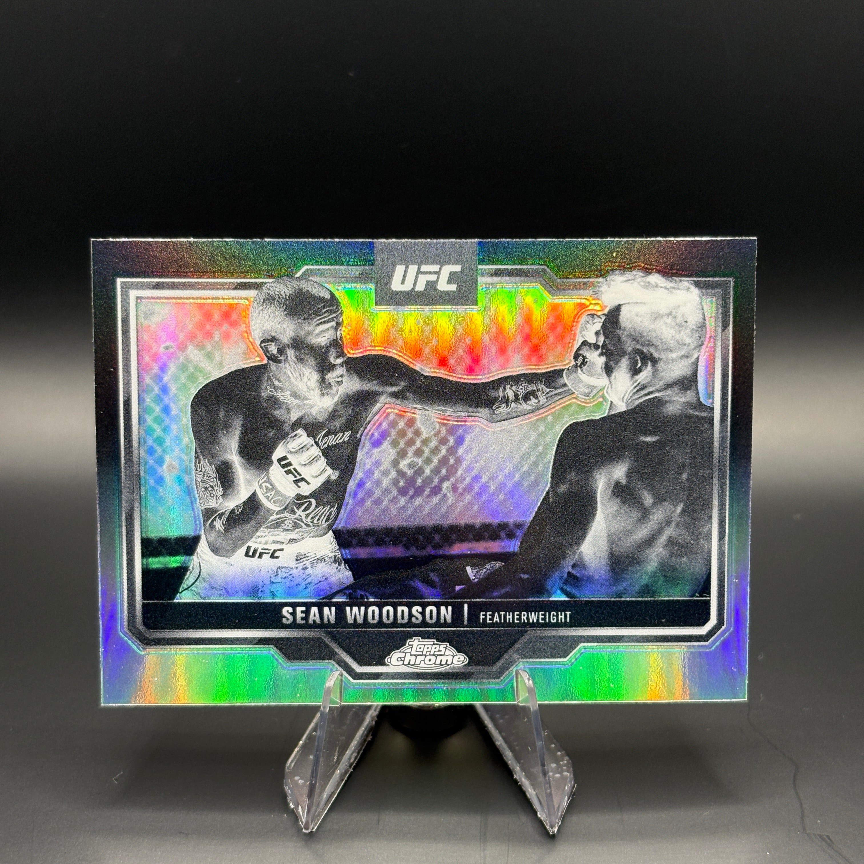Sean Woodson (Negative Refractor) - 2025 Topps Midnight UFC #87
