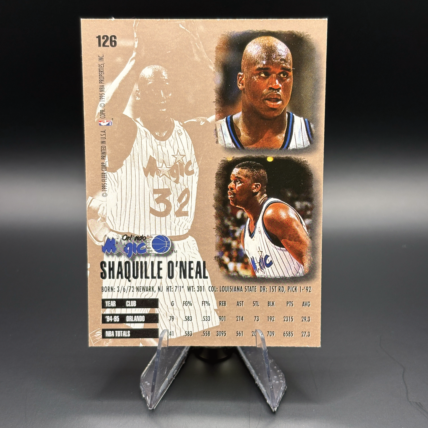 Shaquille O'Neal - 1995 Fleer Ultra #126