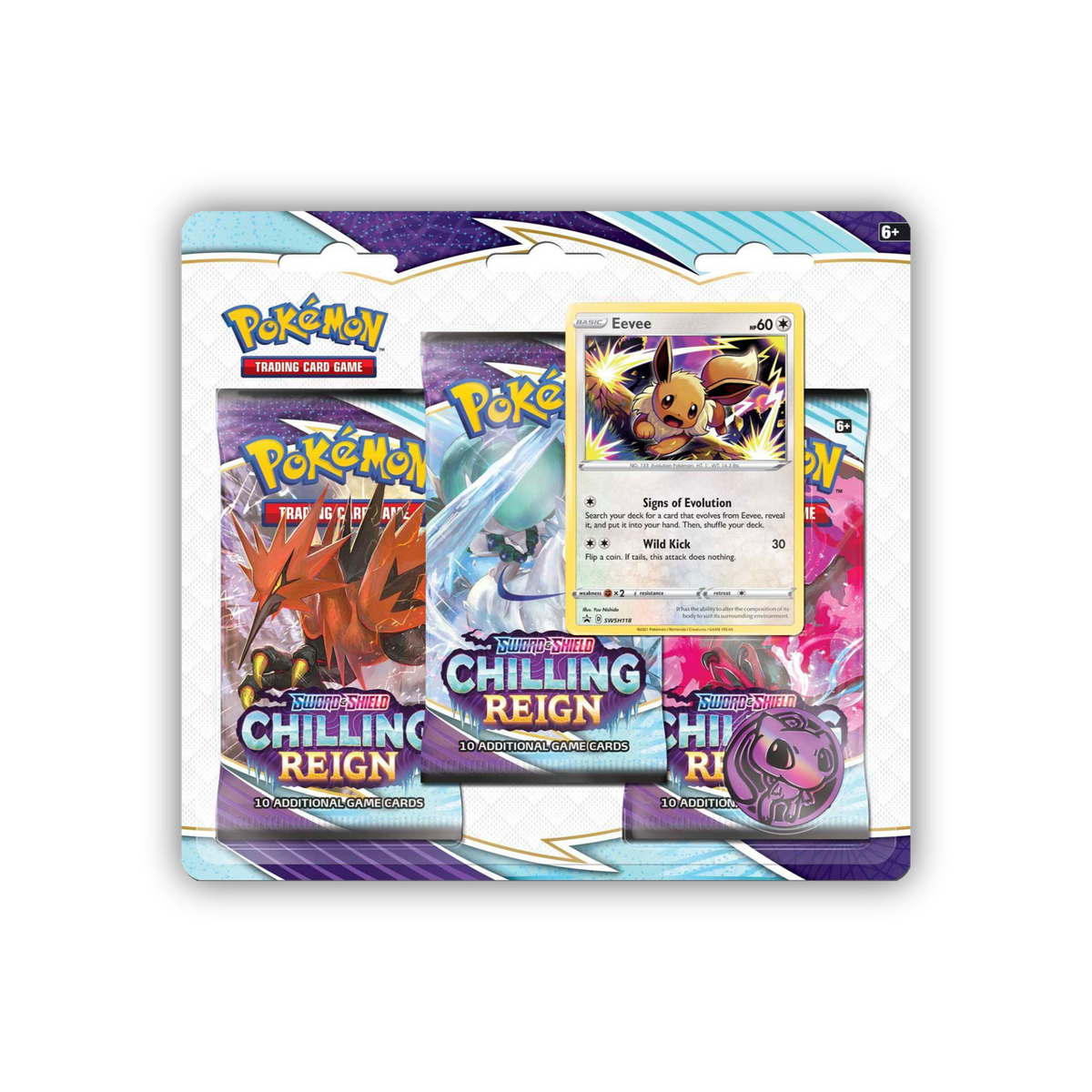Pokémon Sword & Shield: Chilling Reign - 3-Pack Blister (Eevee)