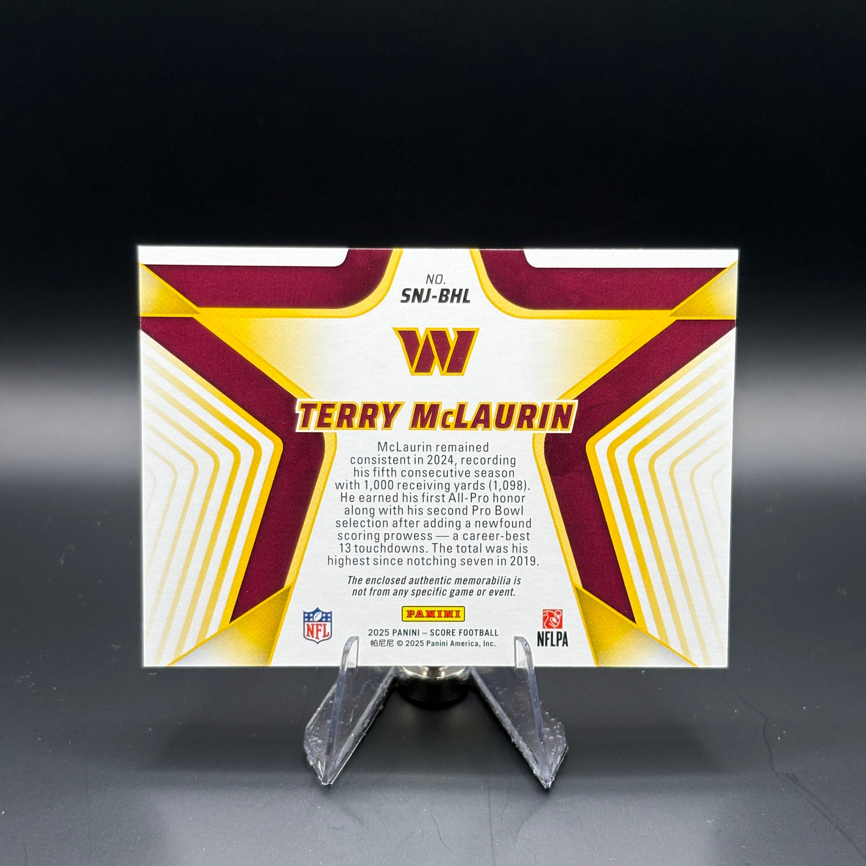 Terry McLaurin - 2025 Panini Score Stars of the NFL Jersey #SNJ-BHL