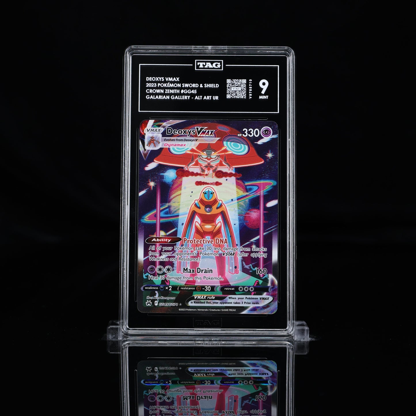 Deoxys VMAX (Alt. Art Ultra Rare) - TAG 9 - 2023 Pokémon Crown Zenith #GG45