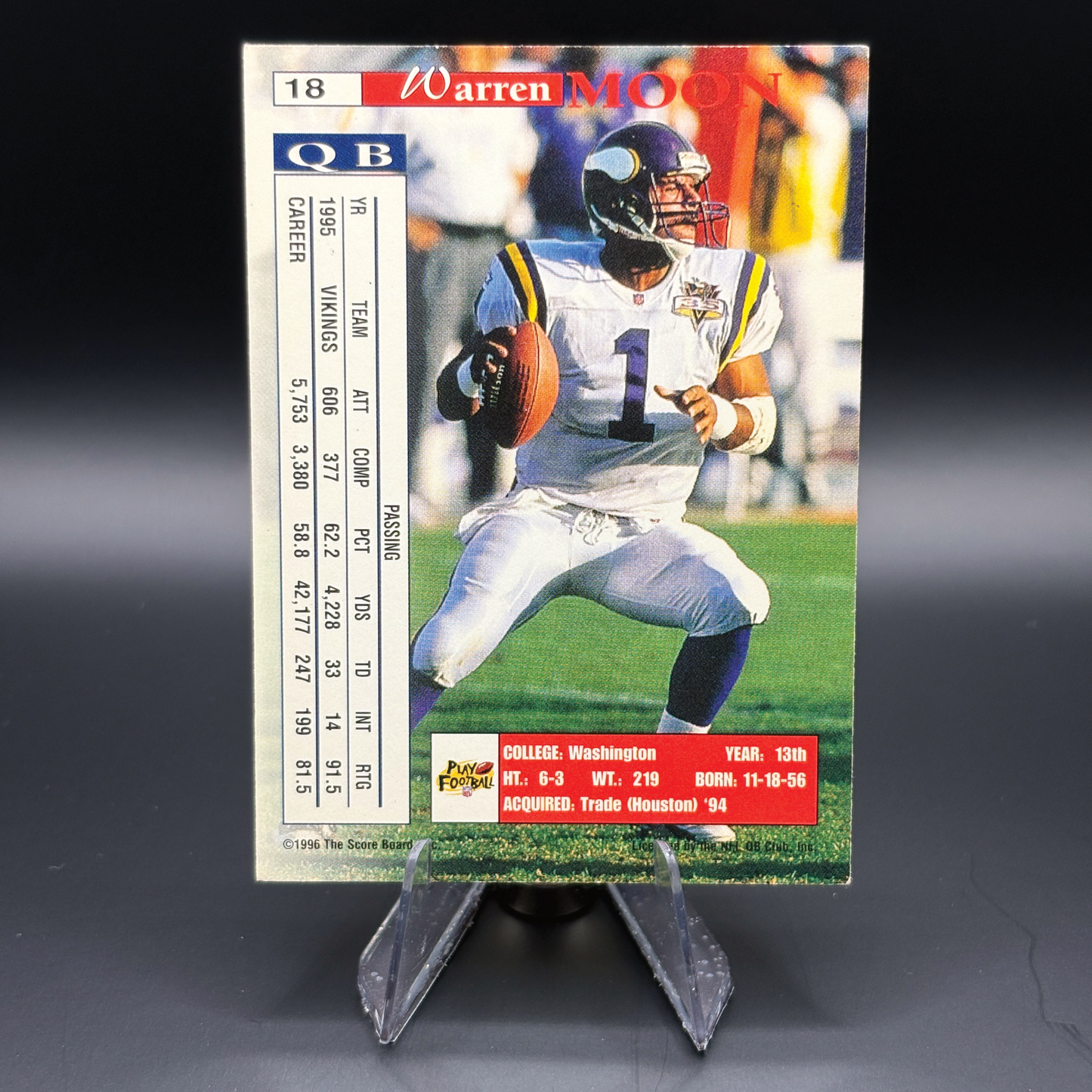 Warren Moon (HOF) - 1996 Pro Line II Intense #18