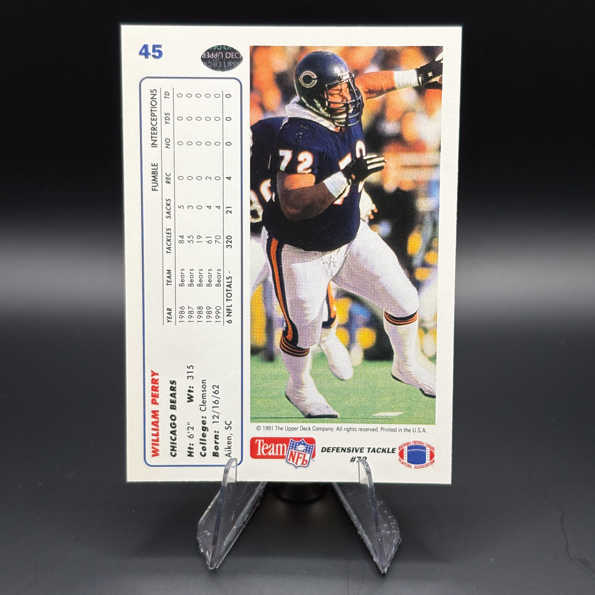 William "Refrigerator" Perry - 1991 Upper Deck #45