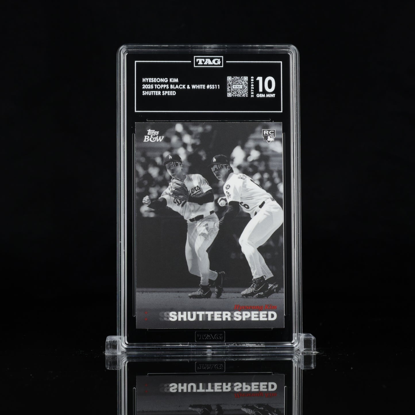 Hyeseong Kim (Shutter Speed RC) - TAG 10 - 2025 Topps Black & White #SS11
