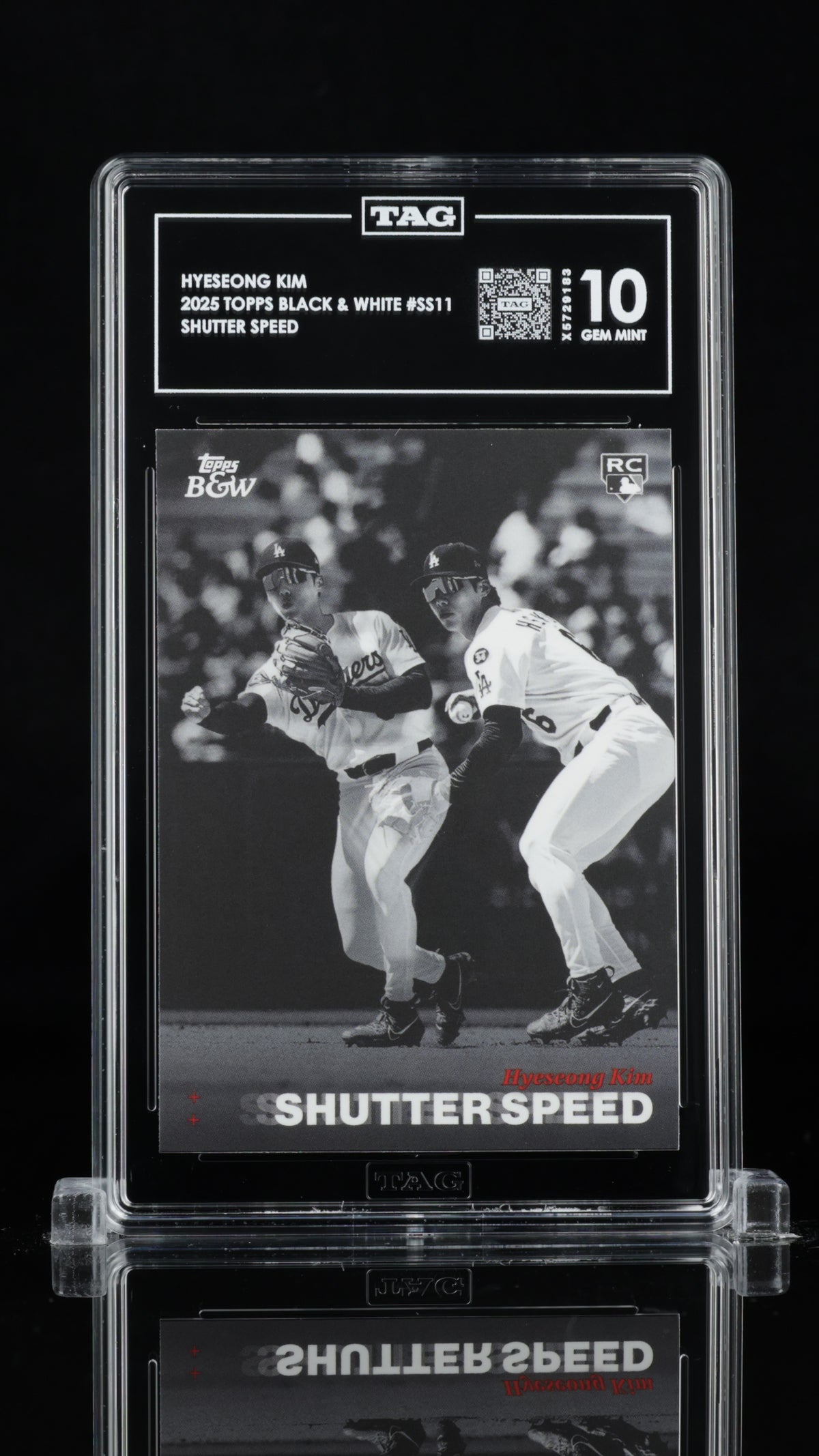 Hyeseong Kim (Shutter Speed RC) - TAG 10 - 2025 Topps Black & White #SS11