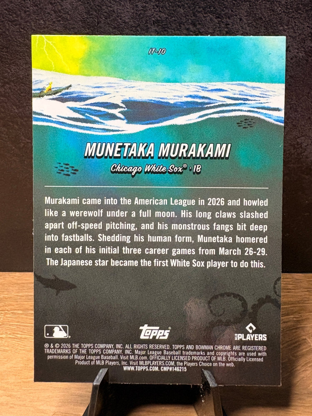 Munetaka Murakami (RC Mojo Refractor) - 2026 Bowman Chrome It Came to the #IT-10 Baseball trading card, back