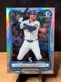 Julio Rodríguez (Refractor /499) - 2026 Bowman Bowman Chrome #35 Baseball trading card, front and back