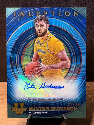 Hunter Dickinson (Blue /99) - 2022-23 Bowman University Inception #BIA-HD