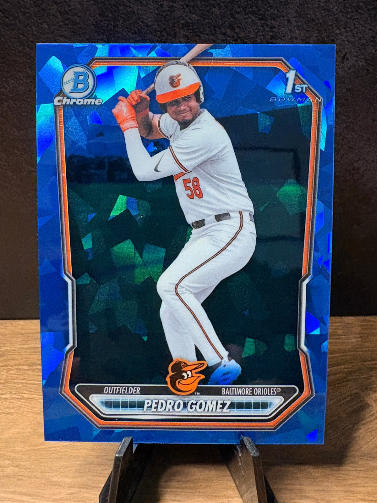 Pedro Gomez (Blue Sapphire) - 2026 Bowman Chrome Sapphire Edition #BCP-227 Baseball trading card, front and back