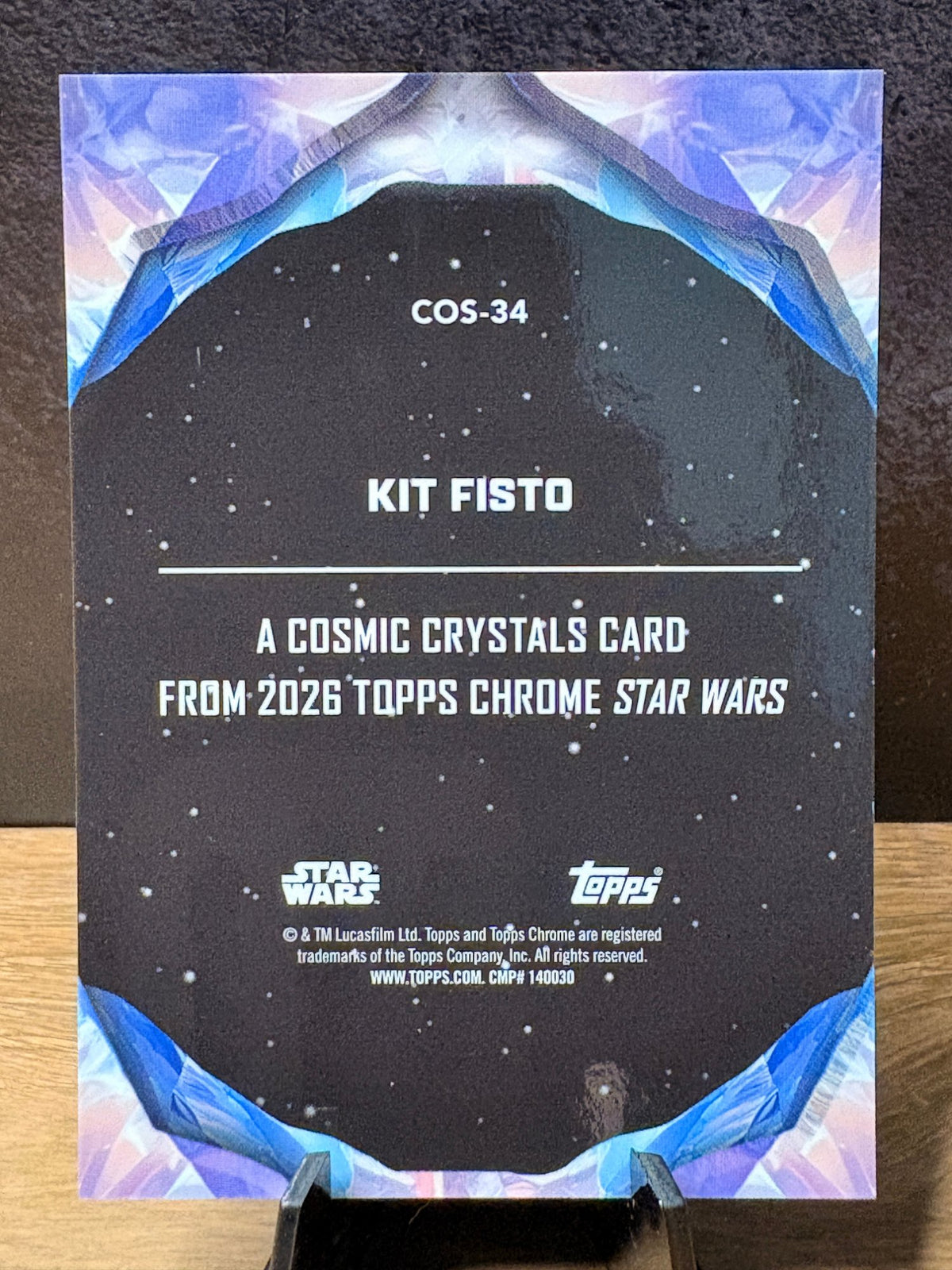 Kit Fisto (SSP) - 2026 Topps Chrome Star Wars Cosmic Crystals #COS-34 Star Wars trading card, back