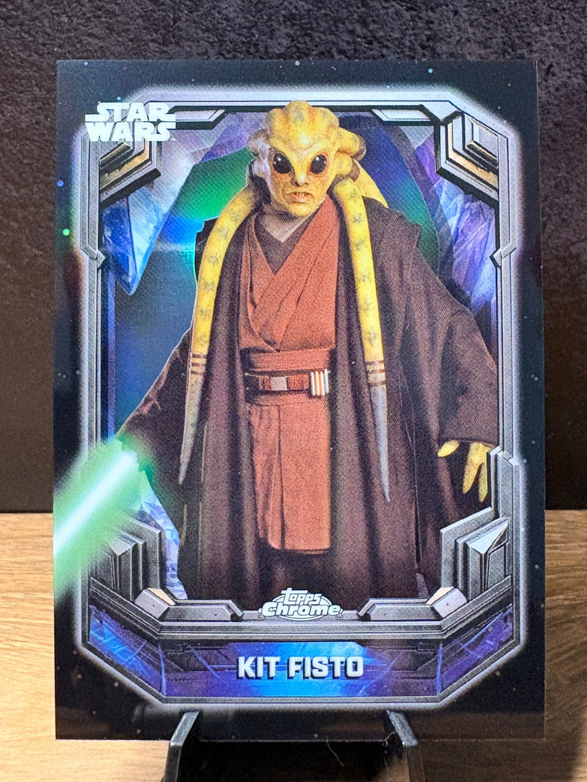Kit Fisto (SSP) - 2026 Topps Chrome Star Wars Cosmic Crystals #COS-34 Star Wars trading card, front and back
