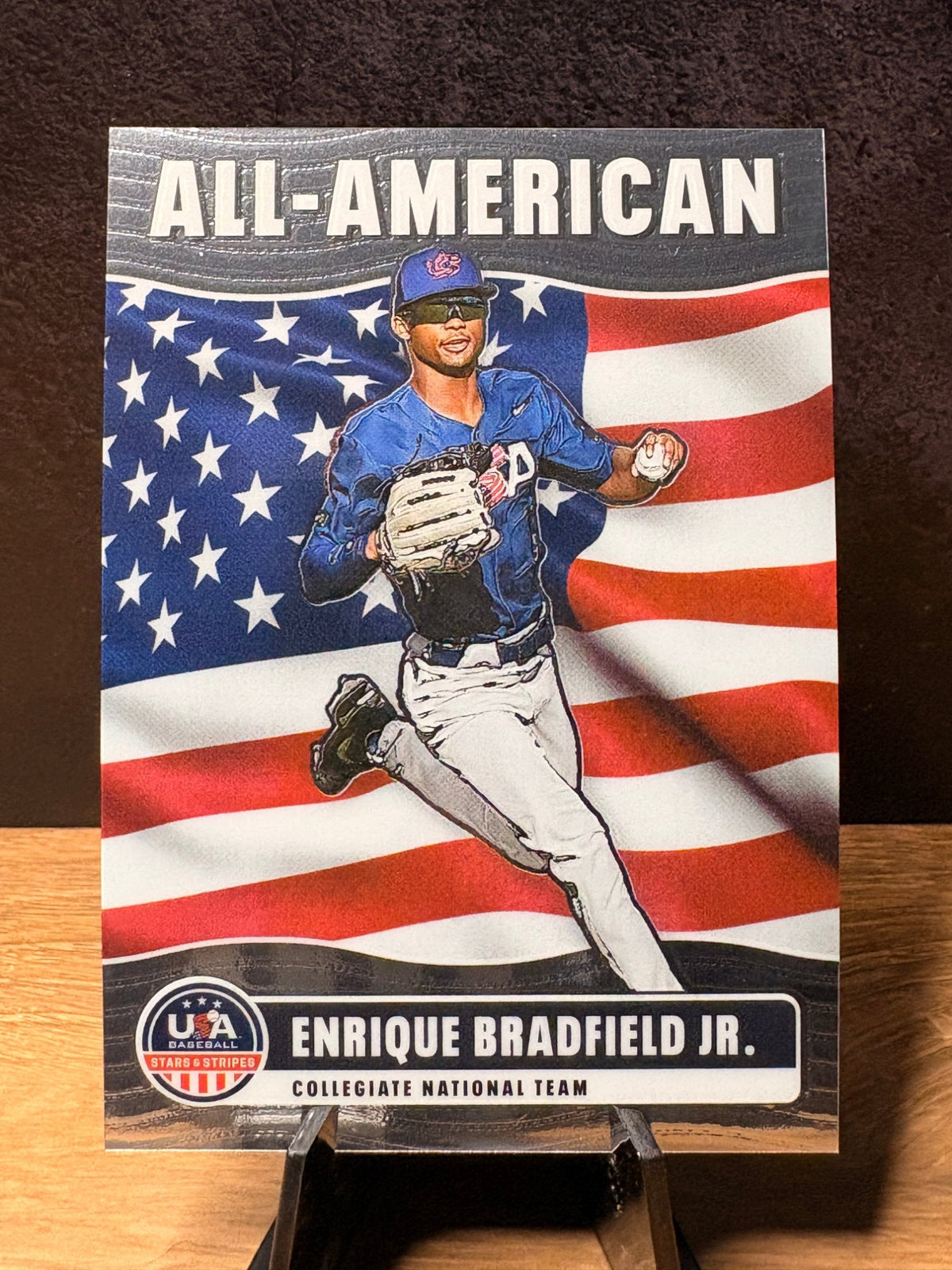Enrique Bradfield Jr. (Base) - 2026 Panini USA Baseball Stars & Stripes #14 Baseball trading card, front and back