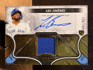 Leo Jiménez (RC /199) - 2025 Topps Tier One Autographed Tier One Relics #AT1R-LJ