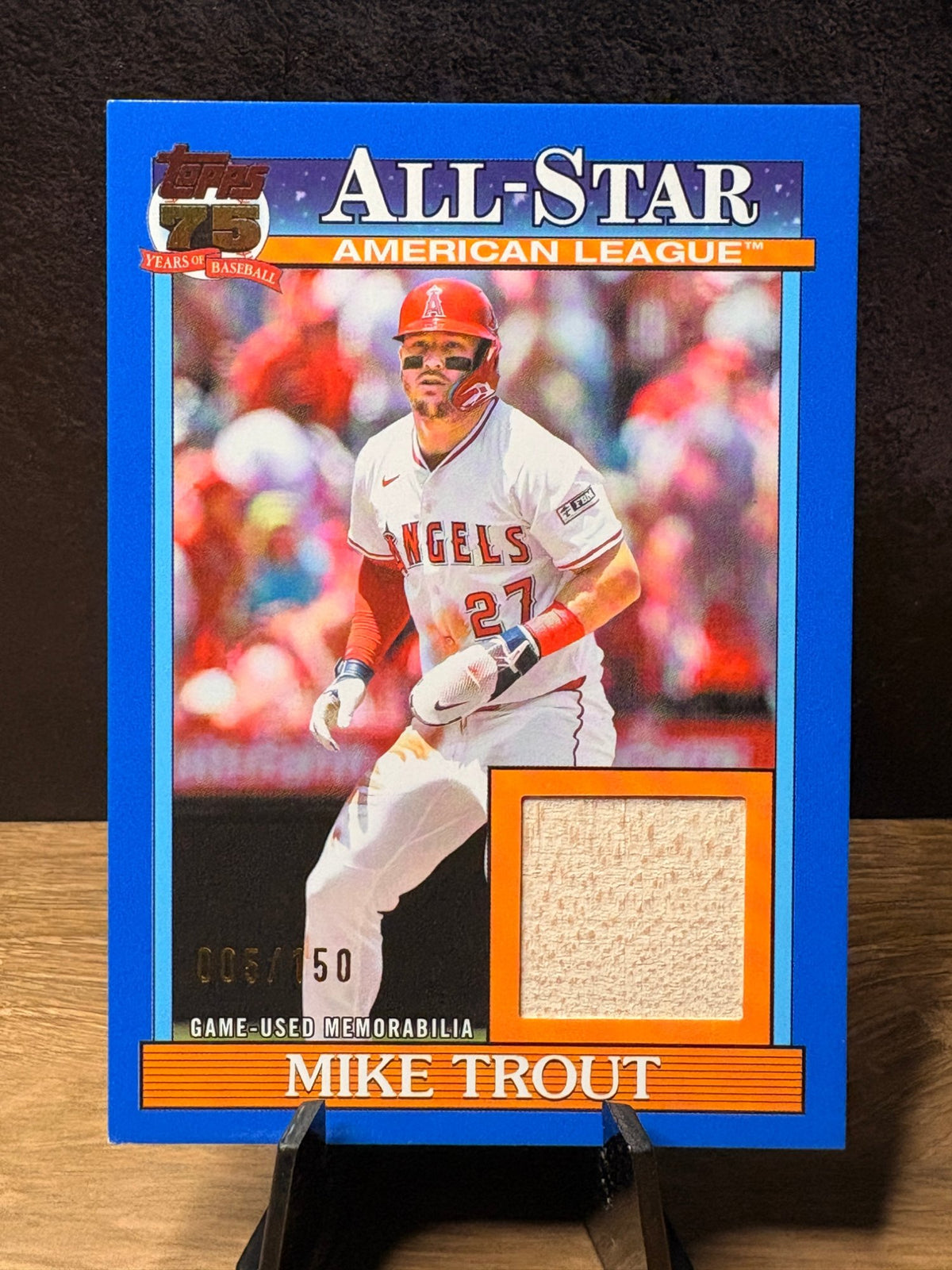 Mike Trout (Blue /150) - 2026 Topps 1991 Topps Baseball All-Stars #91ASR-MT Baseball trading card, front and back