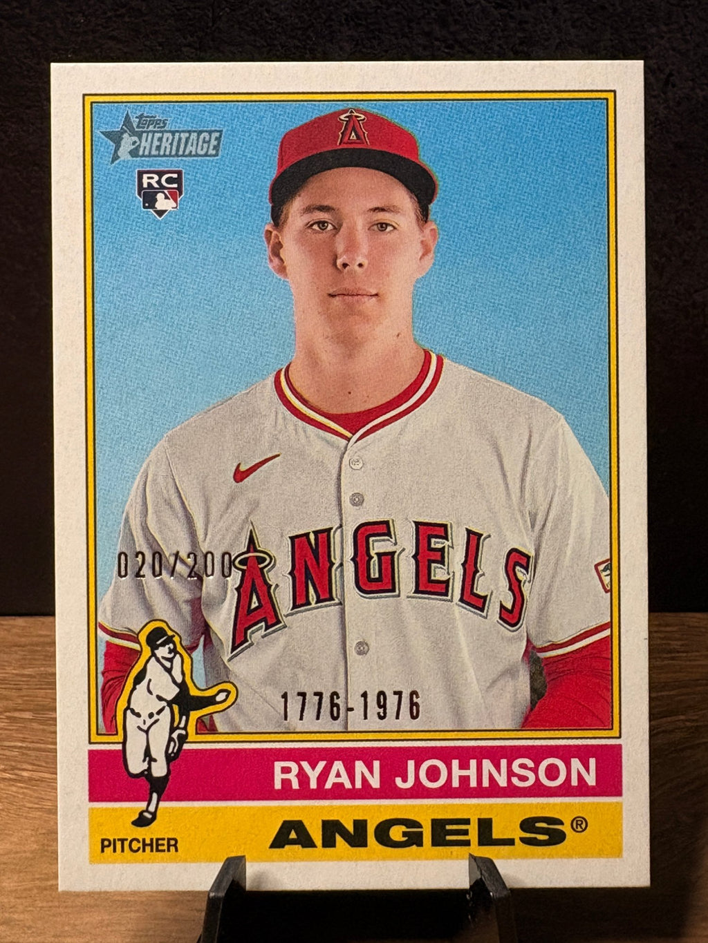 Ryan Johnson (RC Bicentennial /200) - 2025 Topps Heritage High Number #694 Baseball trading card, front and back