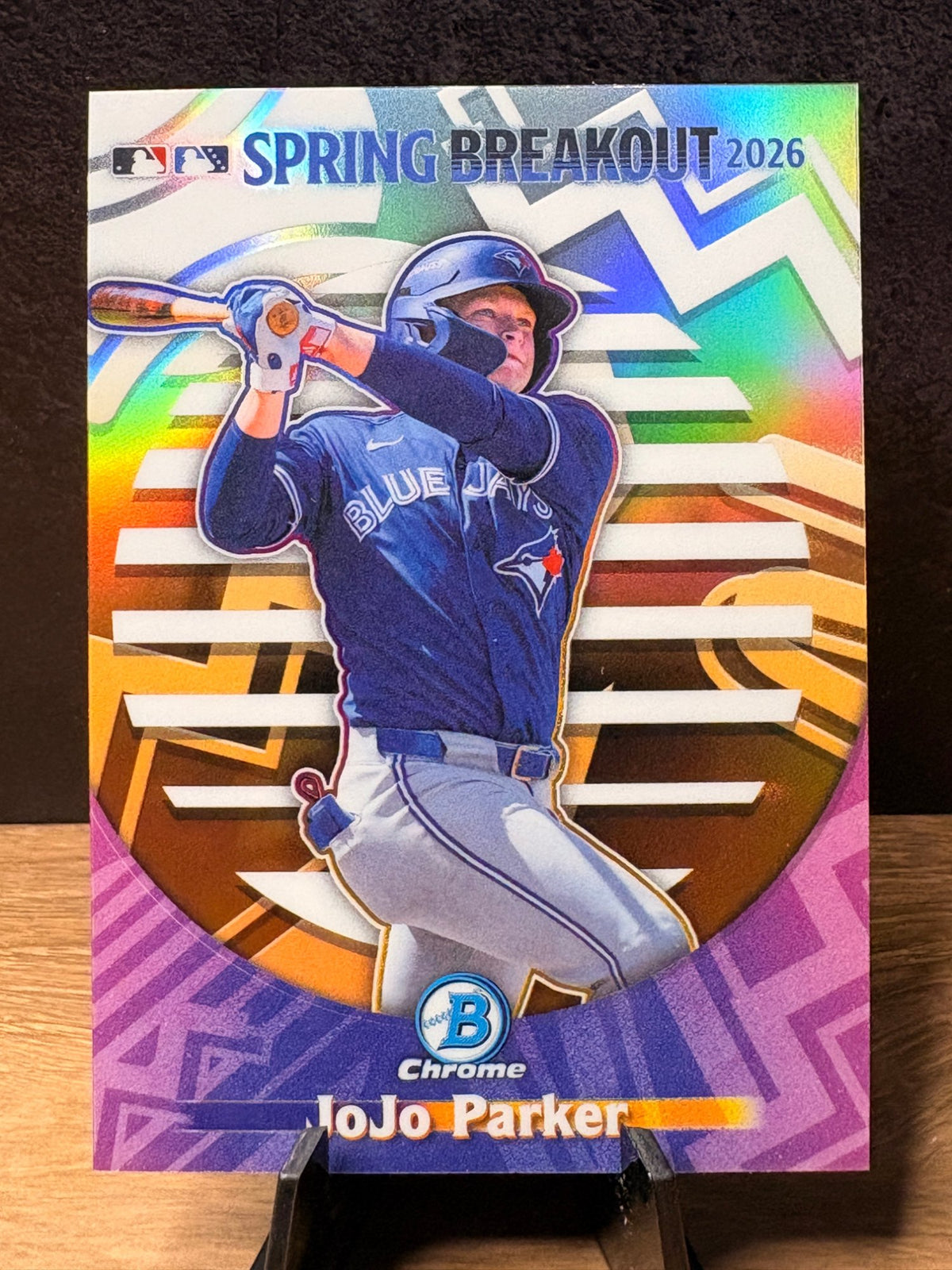 JoJo Parker (Base) - 2026 Bowman Chrome Spring Breakout #SB-9 Baseball trading card, front and back