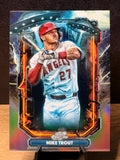 Mike Trout (Refractor) - 2025 Topps Chrome Extraterrestrial Talent #ET-18 Baseball trading card, front and back