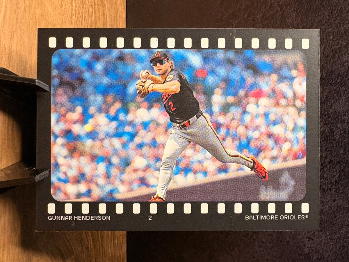 Gunnar Henderson (Base) - 2026 Topps Heritage Ready, And Action! #RA-GH Baseball trading card, front and back