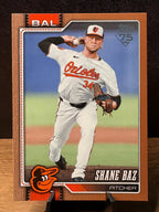 Shane Baz (Gold /2026) - 2026 Topps Series Two #425 Baseball trading card, front and back