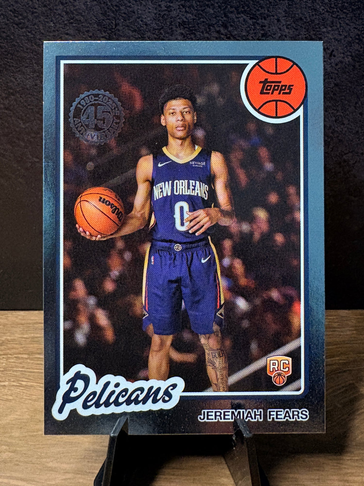 Jeremiah Fears (RC Base) - 2025-26 Topps 1980-81 Topps Basketball 45th #80BK-98 Basketball trading card, front and back