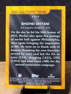 Shohei Ohtani - 2026 Topps 2025 All Topps Team #ATT-9 Baseball trading card, back