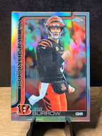 Joe Burrow (Refractor) - 2025 Topps Chrome #61 Football trading card, front and back