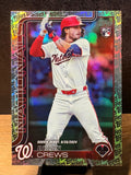 Dylan Crews (RC Topps Logo Foil) - 2025 Topps Update Series Rookie Debut #US223 Baseball trading card, front and back