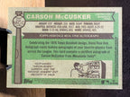 Carson McCusker (RC) - 2025 Topps Heritage Real One Autographs #ROA-MCC Baseball trading card, back