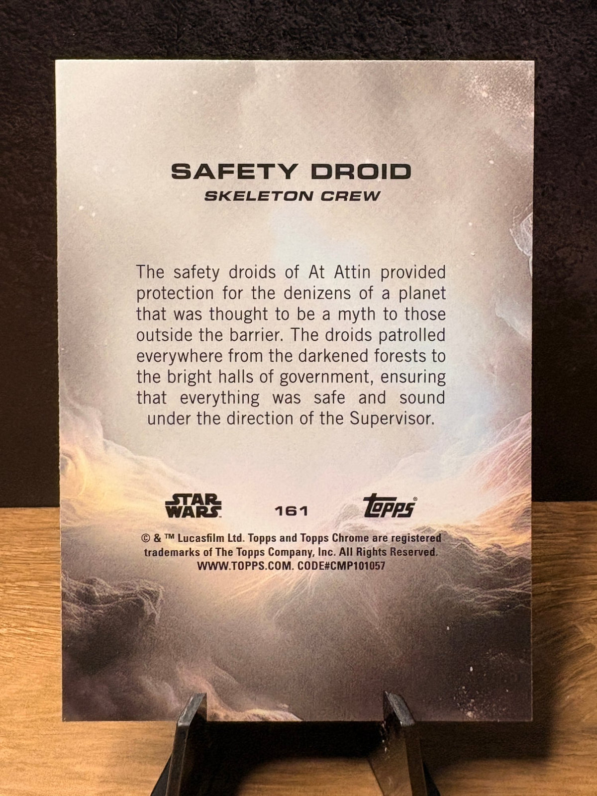 Safety Droid (RC Green Refractor /99) - 2025 Topps Chrome Star Wars #161 Star Wars trading card, back