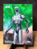 Safety Droid (RC Green Refractor /99) - 2025 Topps Chrome Star Wars #161 Star Wars trading card, front and back