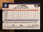 Jack Flaherty (Gold /2025) - 2025 Topps Series 2 #504 Baseball trading card, back
