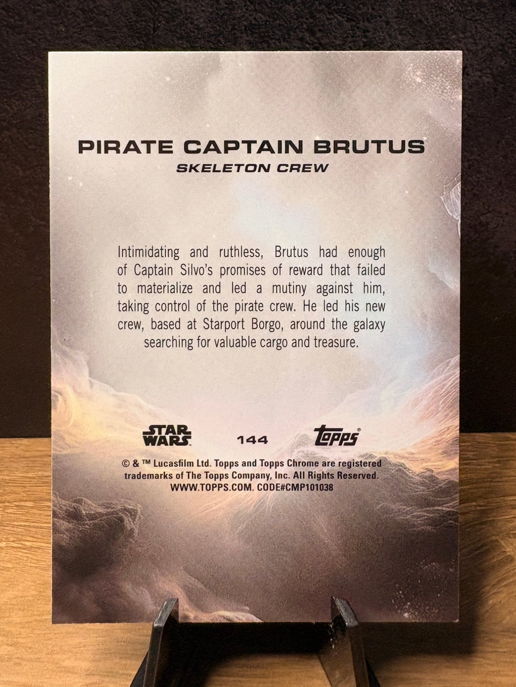 Pirate Captain Brutus (RC Green Refractor /99) - 2025 Topps Chrome Star #144 Star Wars trading card, back