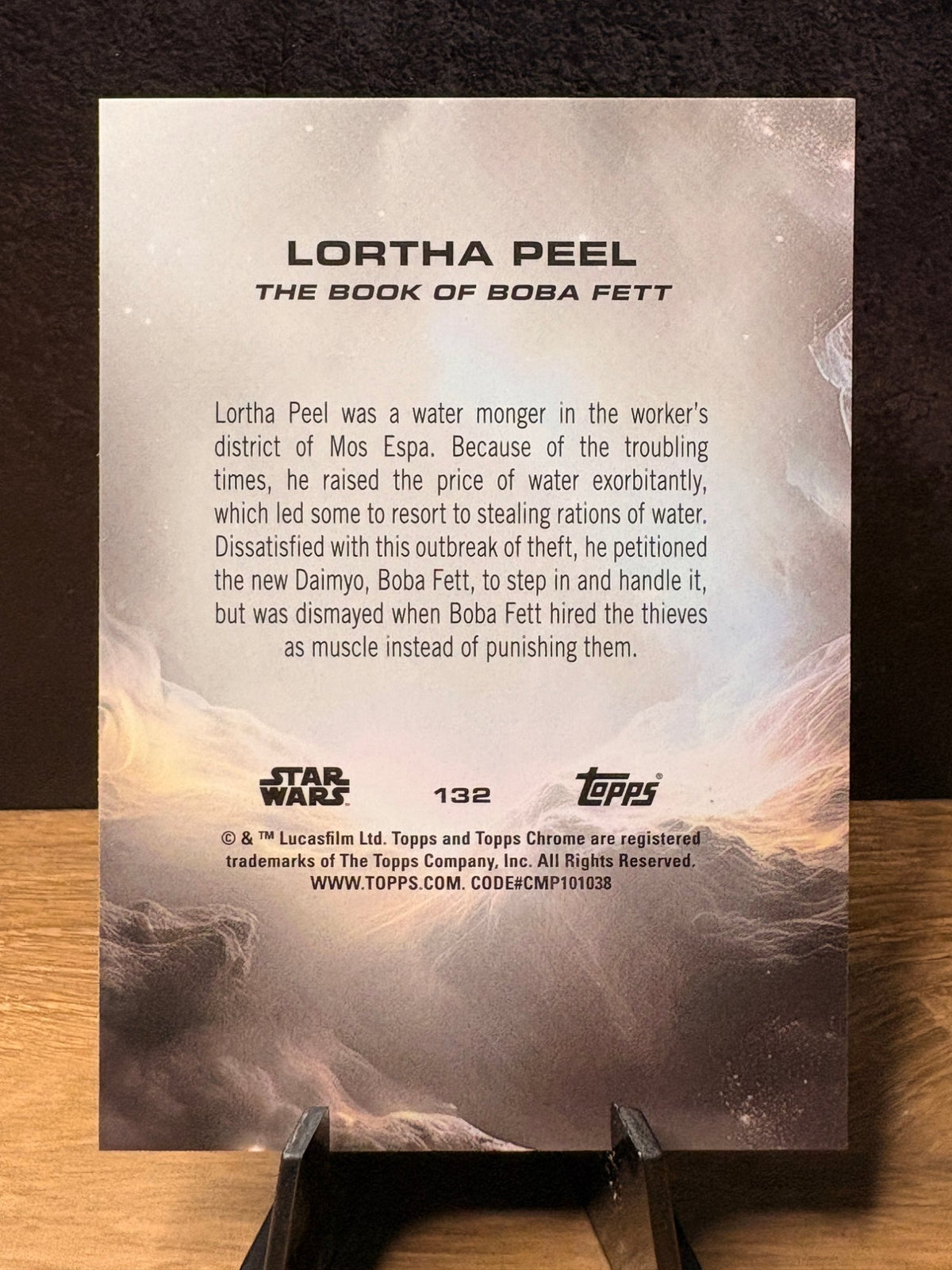 Lortha Peel (Purple Refractor /199) - 2024 Topps Chrome Star Wars #132 Star Wars trading card, back
