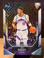 Ace Bailey (RC Wave Refractor) - 2026 Topps #NBA-8 Basketball trading card, front and back