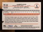 Alberto Rios - 2024 Topps Pro Debut Autographs #PD-162 Baseball trading card, back