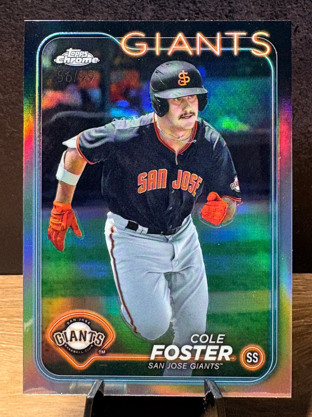 Cole Foster (Refractor /99) - 2024 Topps Pro Debut Chrome #PDC-132 Baseball trading card, front and back