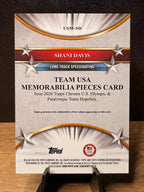 Shani Davis (Base) - 2026 Topps Chrome U.S. Olympic & Paralympic Team #USM-SD Speedskating trading card, back