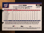 James Wood (RC Blue Metallic Glitter) - 2025 Topps Holiday #H94 Baseball trading card, back