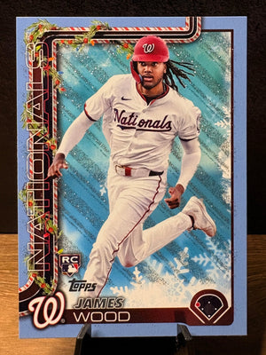 James Wood (RC Blue Metallic Glitter) - 2025 Topps Holiday #H94