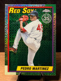 Pedro Martinez (Green Mojo Refractor /99) - 2025 Topps Update Series #U90C-64 Baseball trading card, front and back