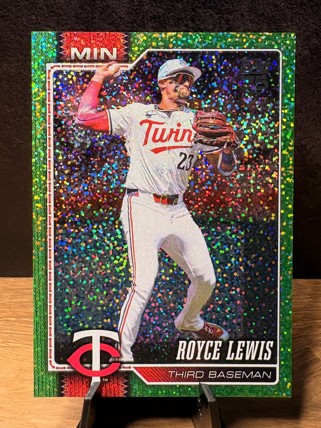 Royce Lewis (Green Foil) - 2026 Topps Series One #115 Baseball trading card, front and back