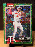 Royce Lewis (Green Foil) - 2026 Topps Series One #115 Baseball trading card, front and back