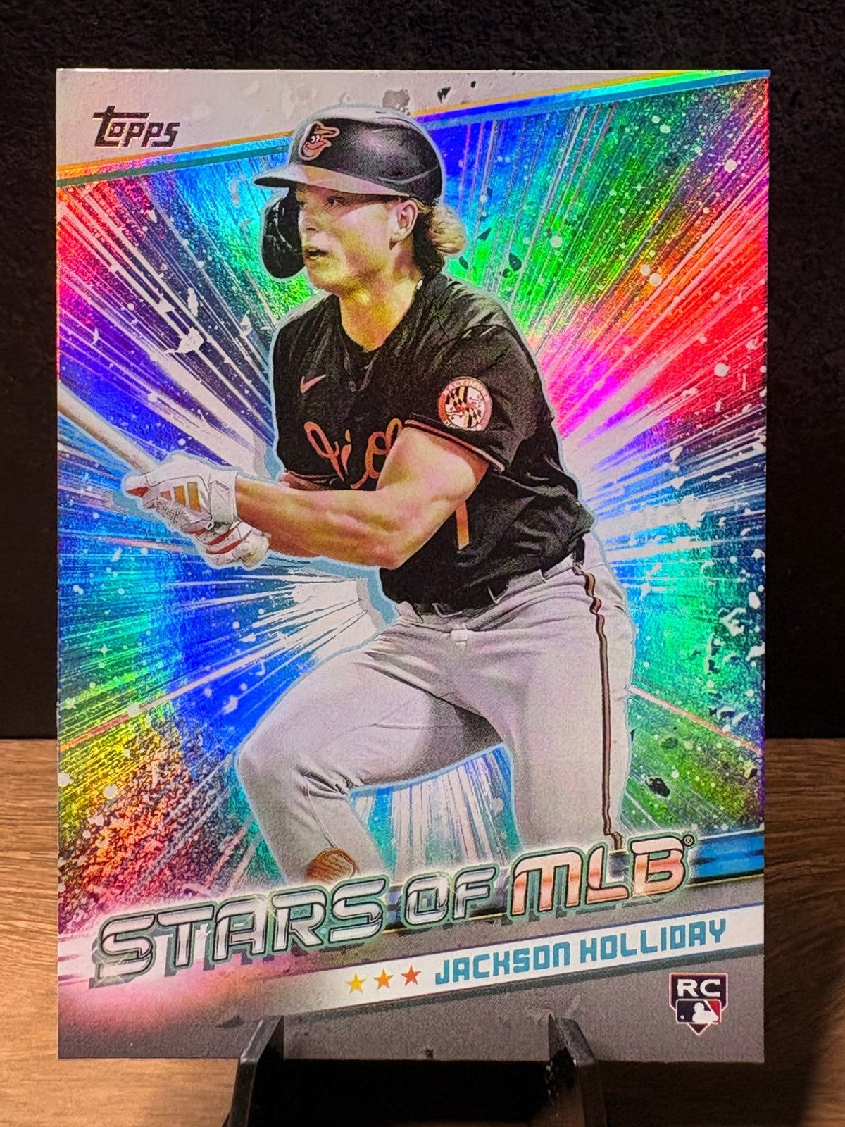 Jackson Holliday (RC Refractor) - 2024 Topps Update Series Stars of MLB #SMLB-83 Baseball trading card, front and back
