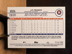 J.P. France (Purple Foil /799) - 2024 Topps Update Series #US26 Baseball trading card, back