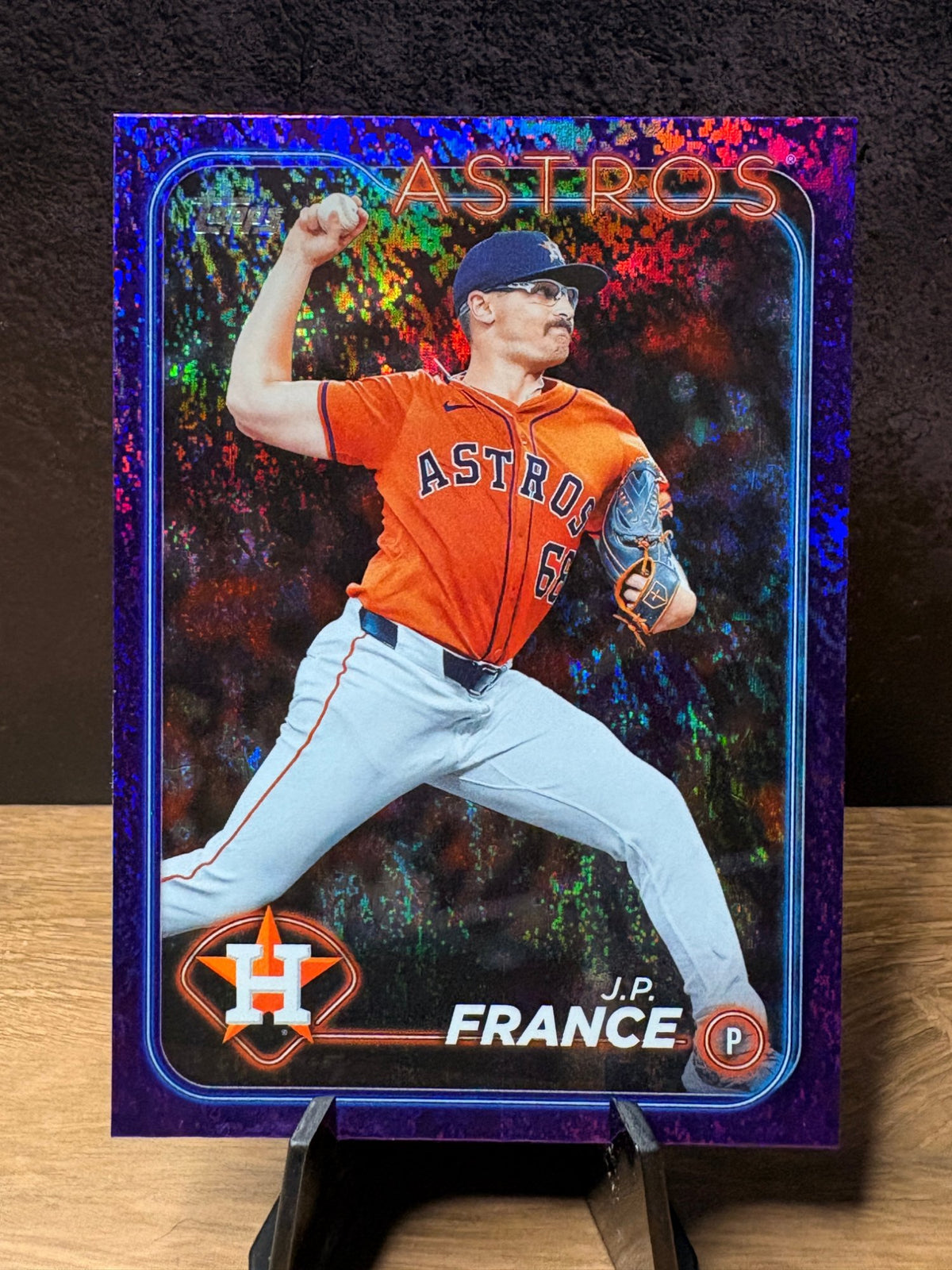 J.P. France (Purple Foil /799) - 2024 Topps Update Series #US26 Baseball trading card, front and back