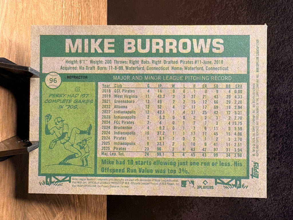 Mike Burrows (Refractor) - 2026 Topps Heritage Chrome #96